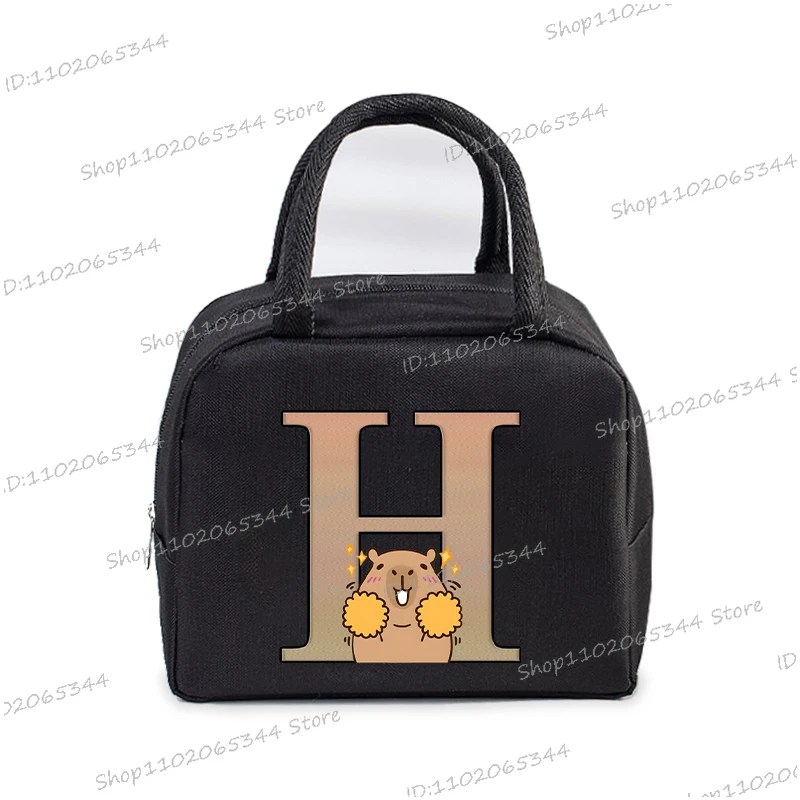 CapyZalpha – Personalized Capybara Alphabet Lunch Bag | Insulated Cooler Tote with Letter & Capy Cutie - Image 21