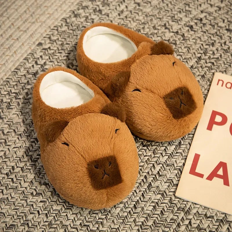 CapyCozy – Plush Capybara Slip-On Slippers | Fluffy Indoor Shoes - Image 5