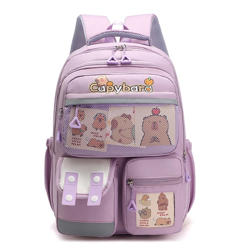 CapyHaul – Aesthetic Capybara School Backpack | Multi-Pocket Daypack for Students & Chill Explorers - Image 9