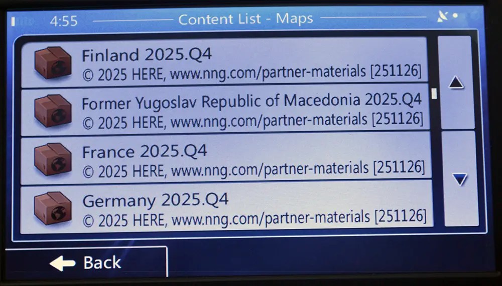 Europe iGO navigation map 2025 Q4
