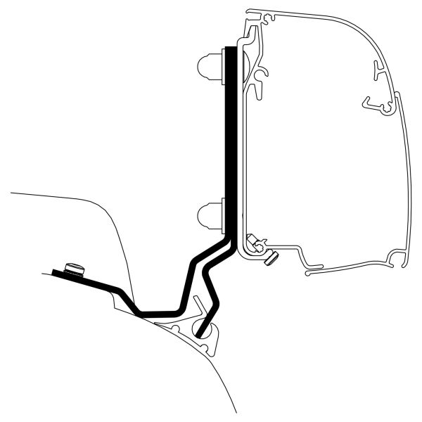 Thule Adapter Ford Transit / Tourneo Custom V710 für Thule 4200 - Rapido
