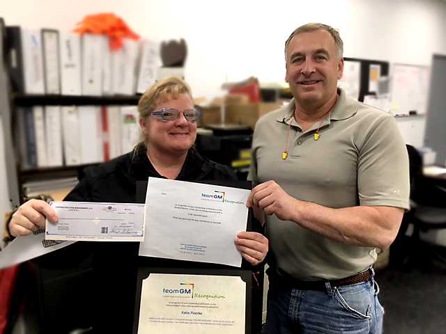 GM recognition for Katie Floerke
