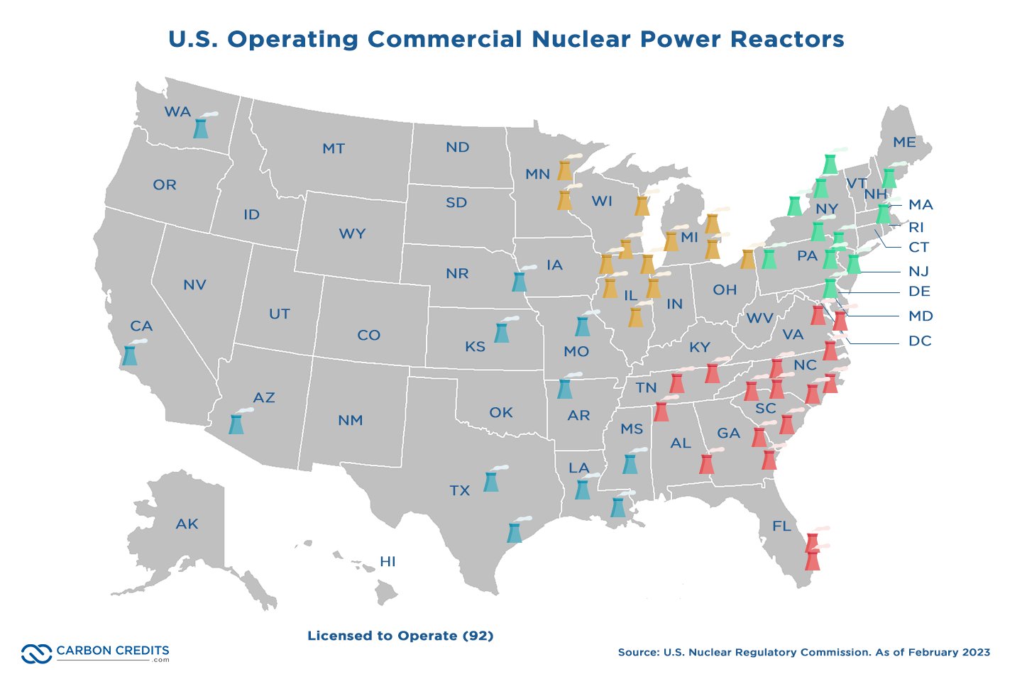 How Retired Nuclear Power Sites In The U S Could Fuel Net Zero By 2050 US Nuclear Energy Reactors Operating Plants 