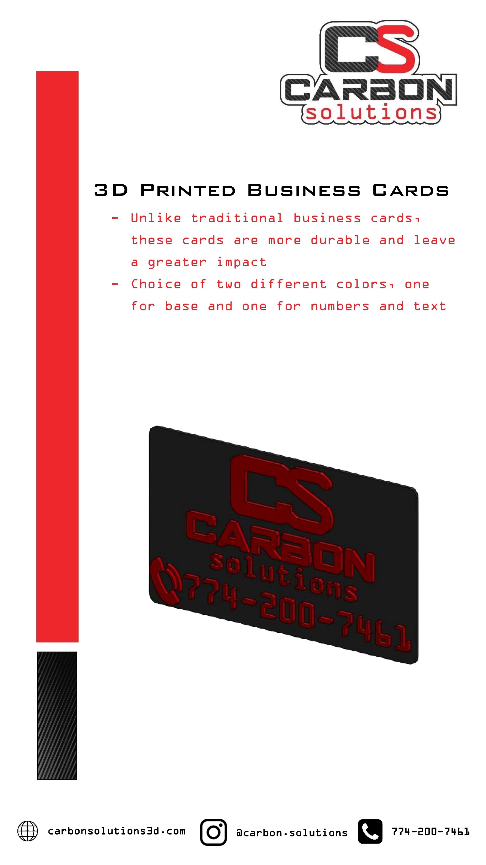 3d Printed Business Cards Carbon Solutions