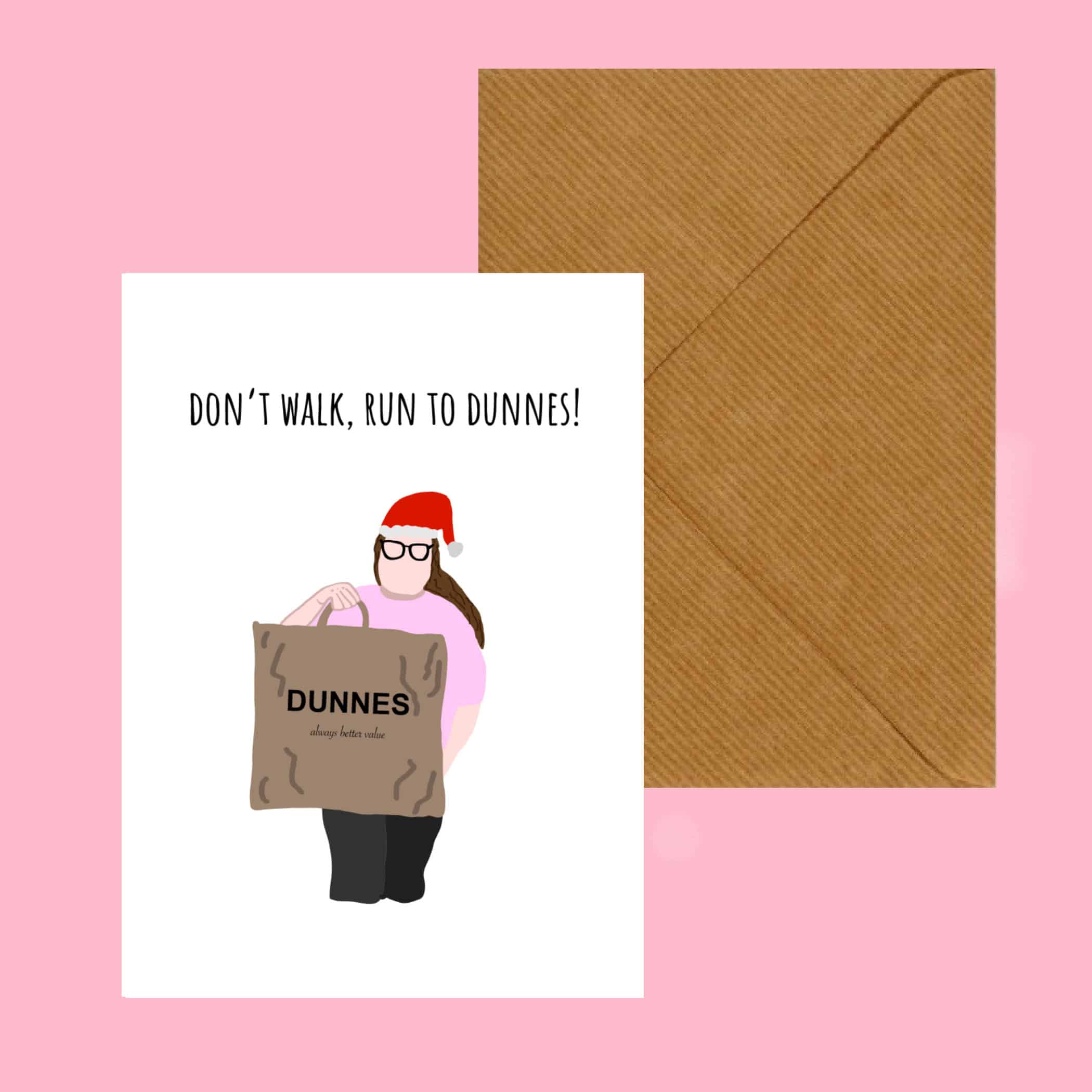 Irish Funny Christmas Cards “Card as Nails” don’t walk, run to dunnes