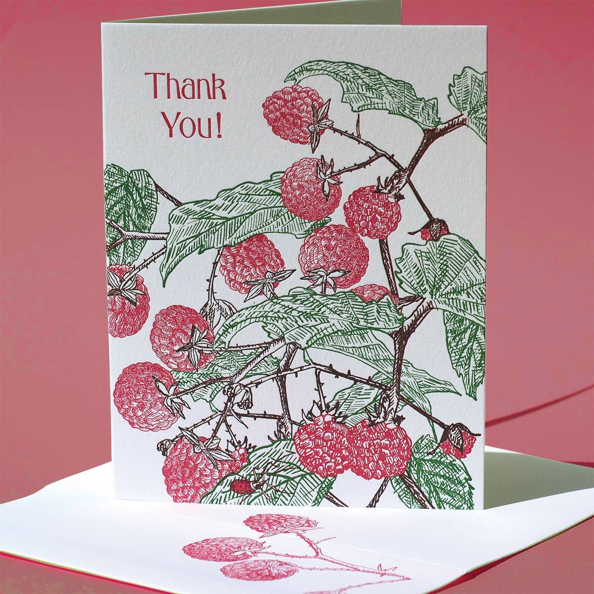 Raspberry Thank You Card