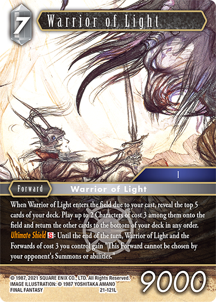 21-121L Warrior of Light - Card Cavern