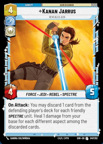 046/252 Kanan Jarrus, Revealed Jedi (Foil)