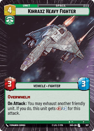 387/262 Kihraxz Heavy Fighter (Hyperspace Foil)