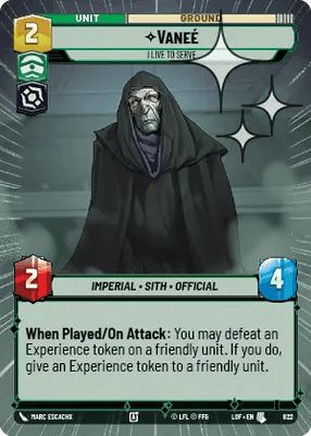 822 Vanee - I Live to Serve (Hyperspace Foil)