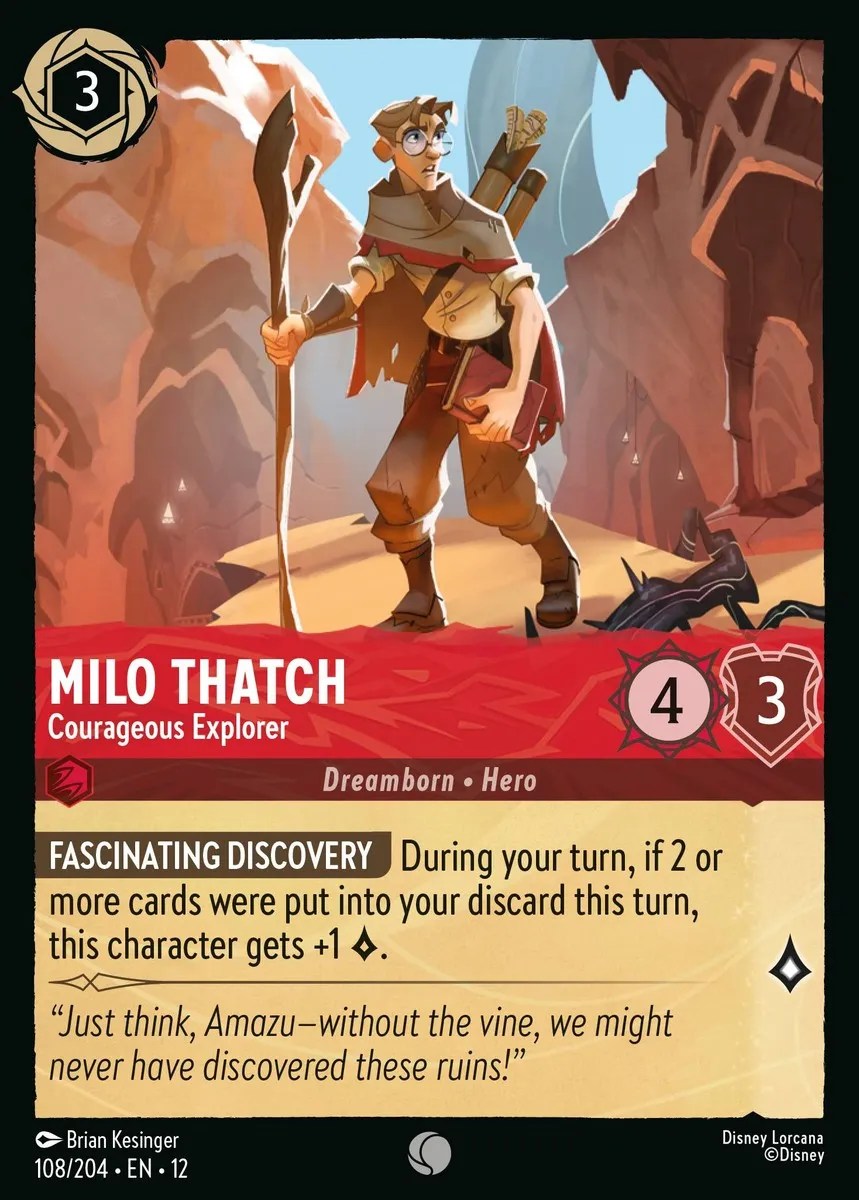 108/204 Milo Thatch - Courageous Explorer (Foil)