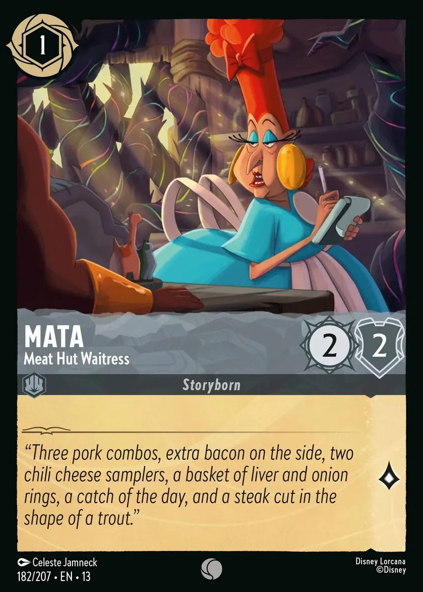 182/207 Mata - Meat Hut Waitress (Foil)