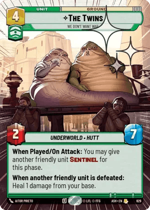 629 The Twins, We Don't Want War (Hyperspace Foil)
