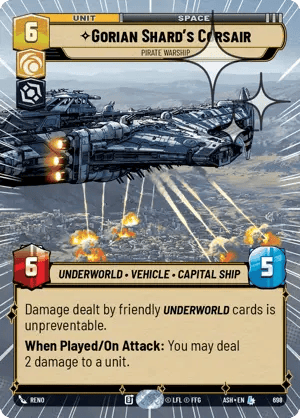 698 Gorian Shard's Corsair, Pirate Warship (Hyperspace Foil)