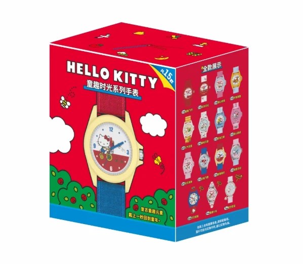 Hello Kitty Childhood Fun Series Watch Blind Box red packaging
