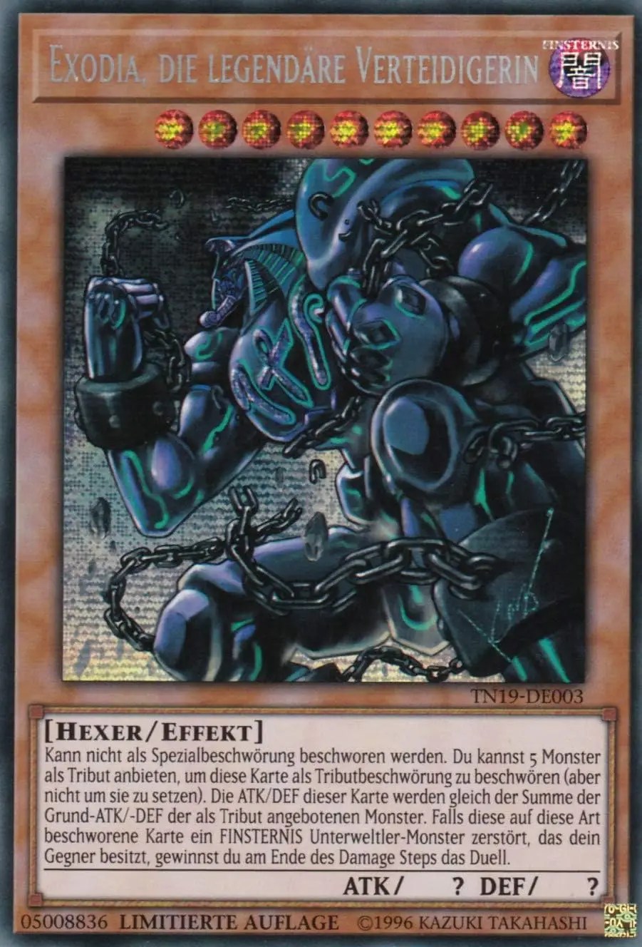 Exodia, die legendäre Verteidigerin - TN19-DE003 - Prismatic Secret Rare - Deutsch - 1. Auflage