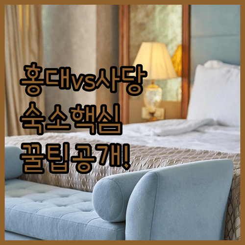 홍대 숙소와 사당역 호텔 중 당신의 서울 여행을 완성할 곳은 어디일까
