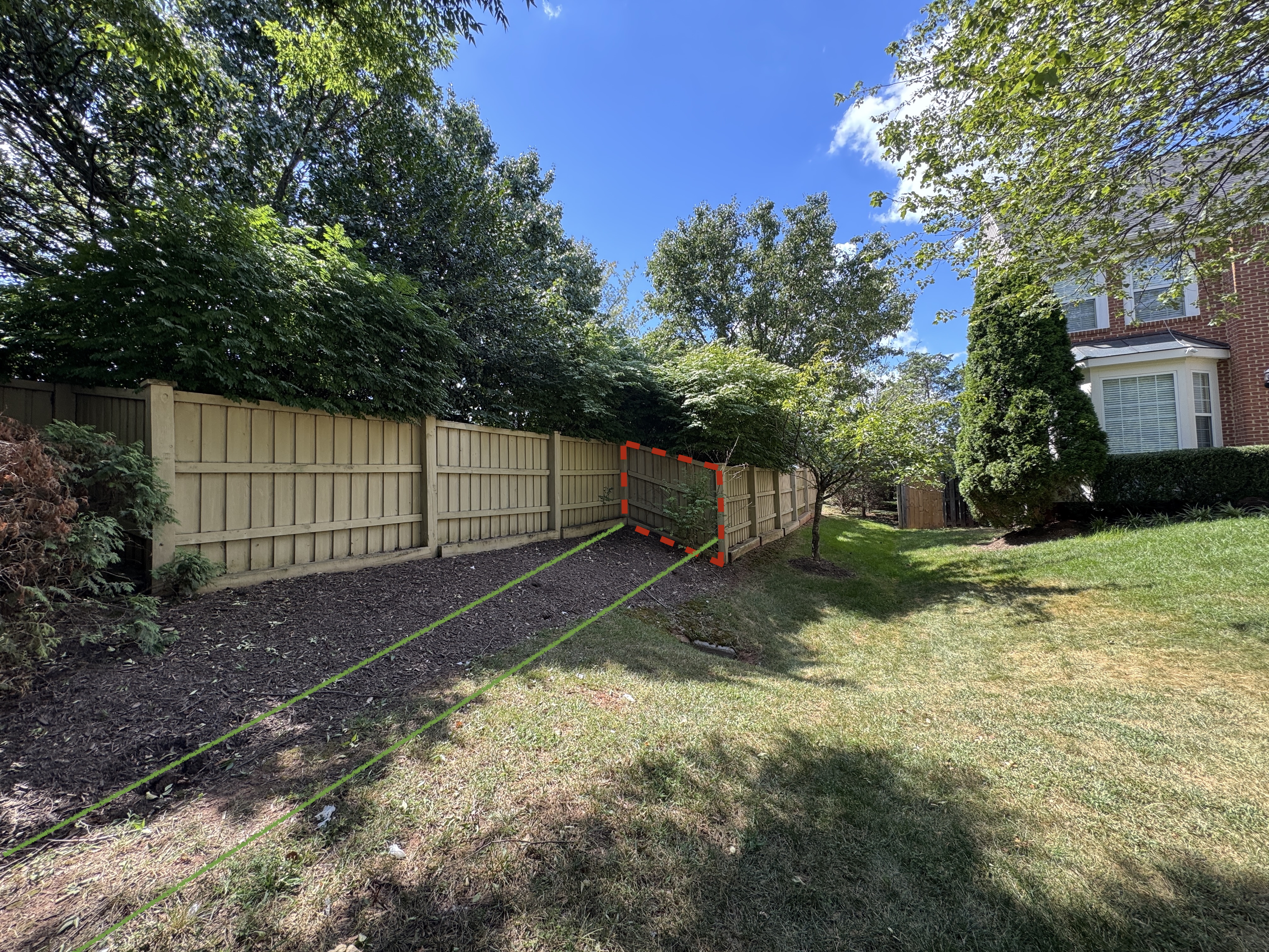 remove the fence in red