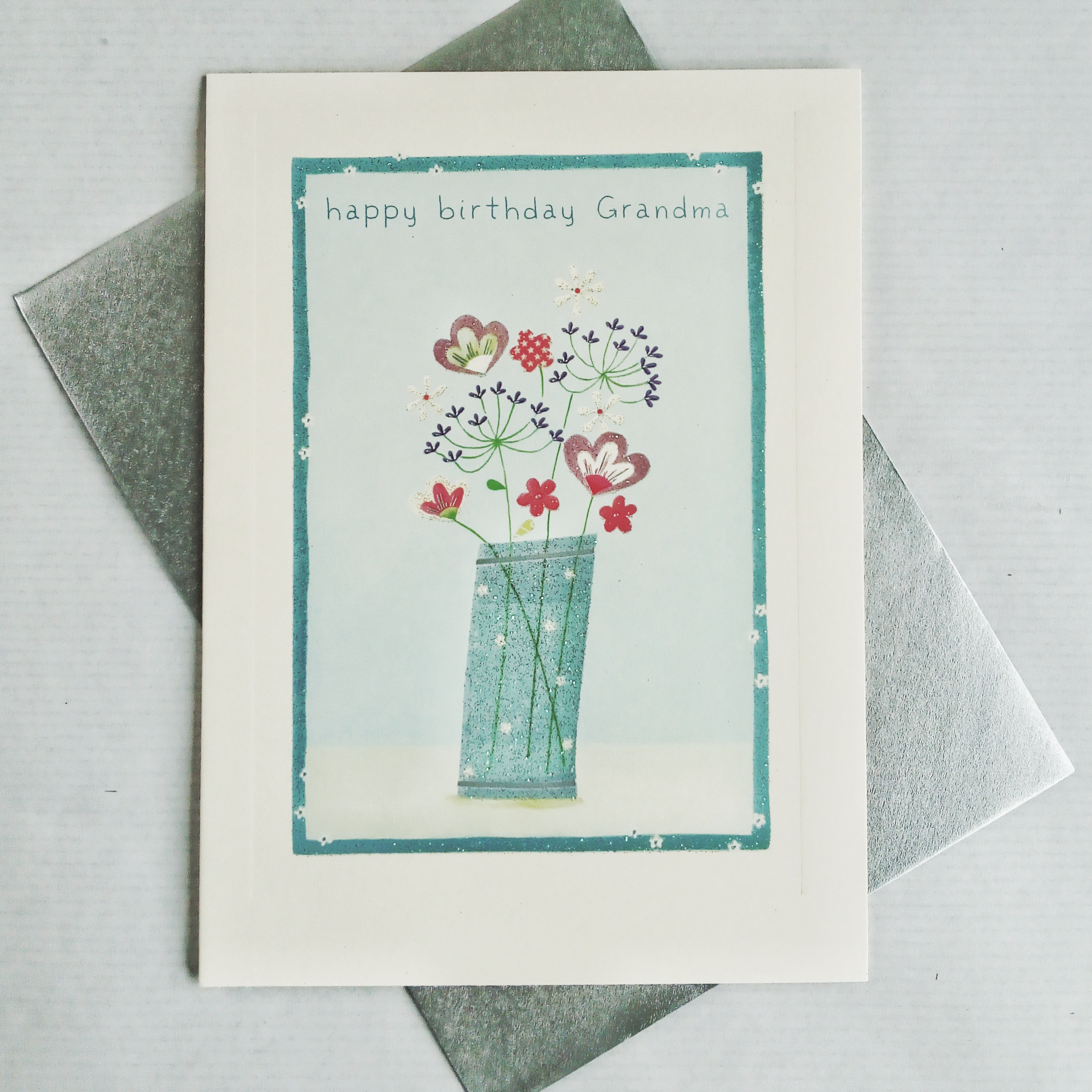 WHITE COTTON CARDS Handgefertigte Geburtstagskarte Für Nichte - Glitzernd, 16x16 Cm, Mit Umschlag, Personalisierbar