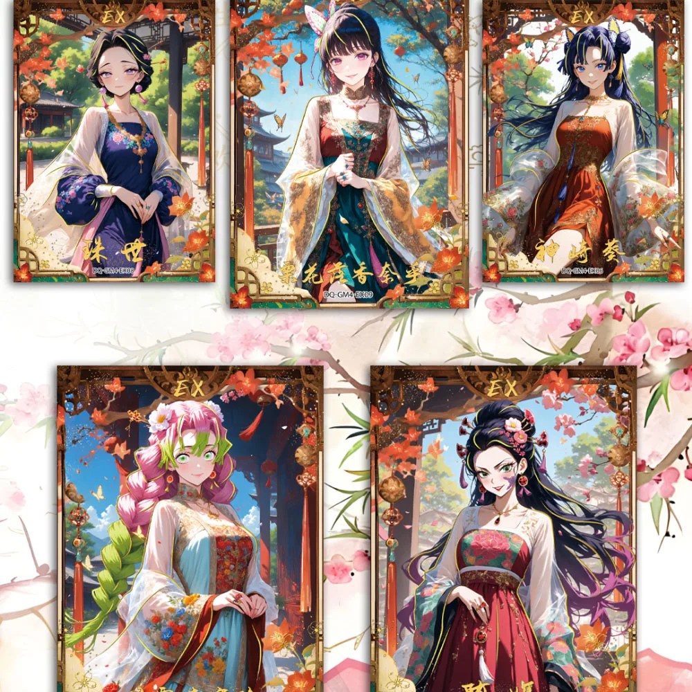 Wholesale Case Douqu 04 Demon Slayer Summer Light Year Cards Anime Kamado Nezuko Diamond Flash SSP Collection Cards Toy Gift.