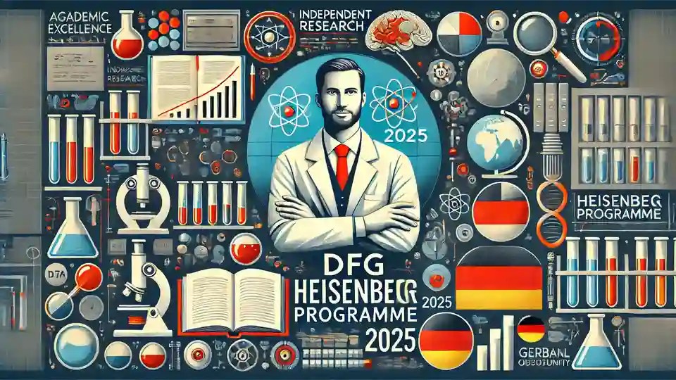 A researcher in a lab, reviewing data, symbolizing the independence and prestige of the Heisenberg Programme.