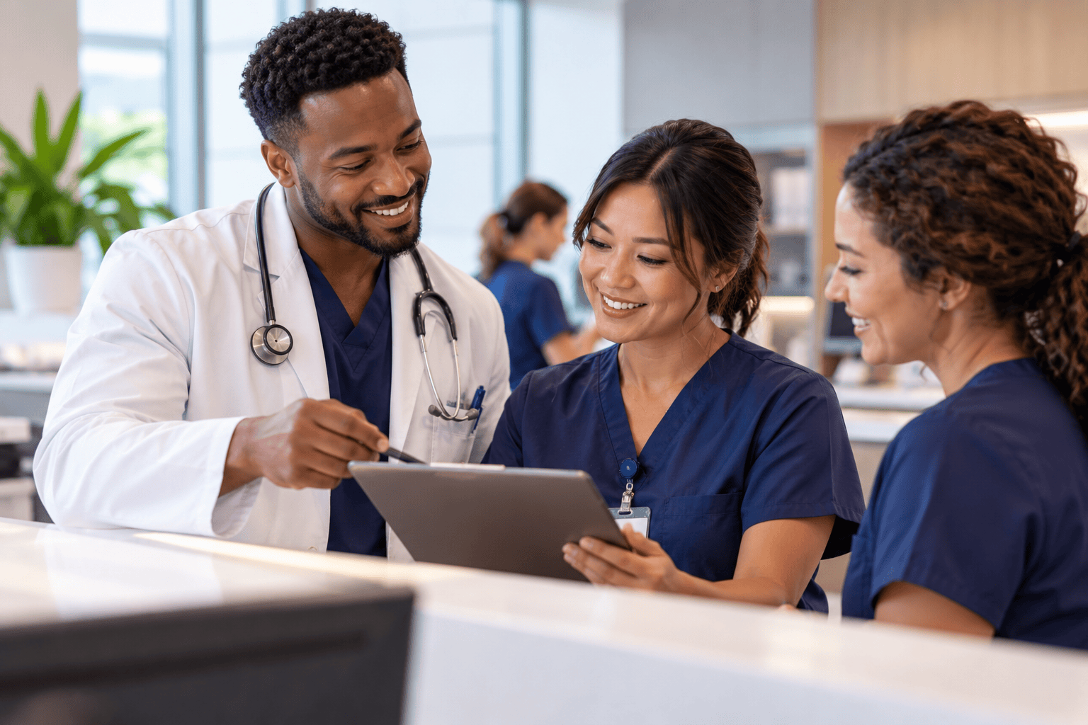 Healthcare professionals coordinating care