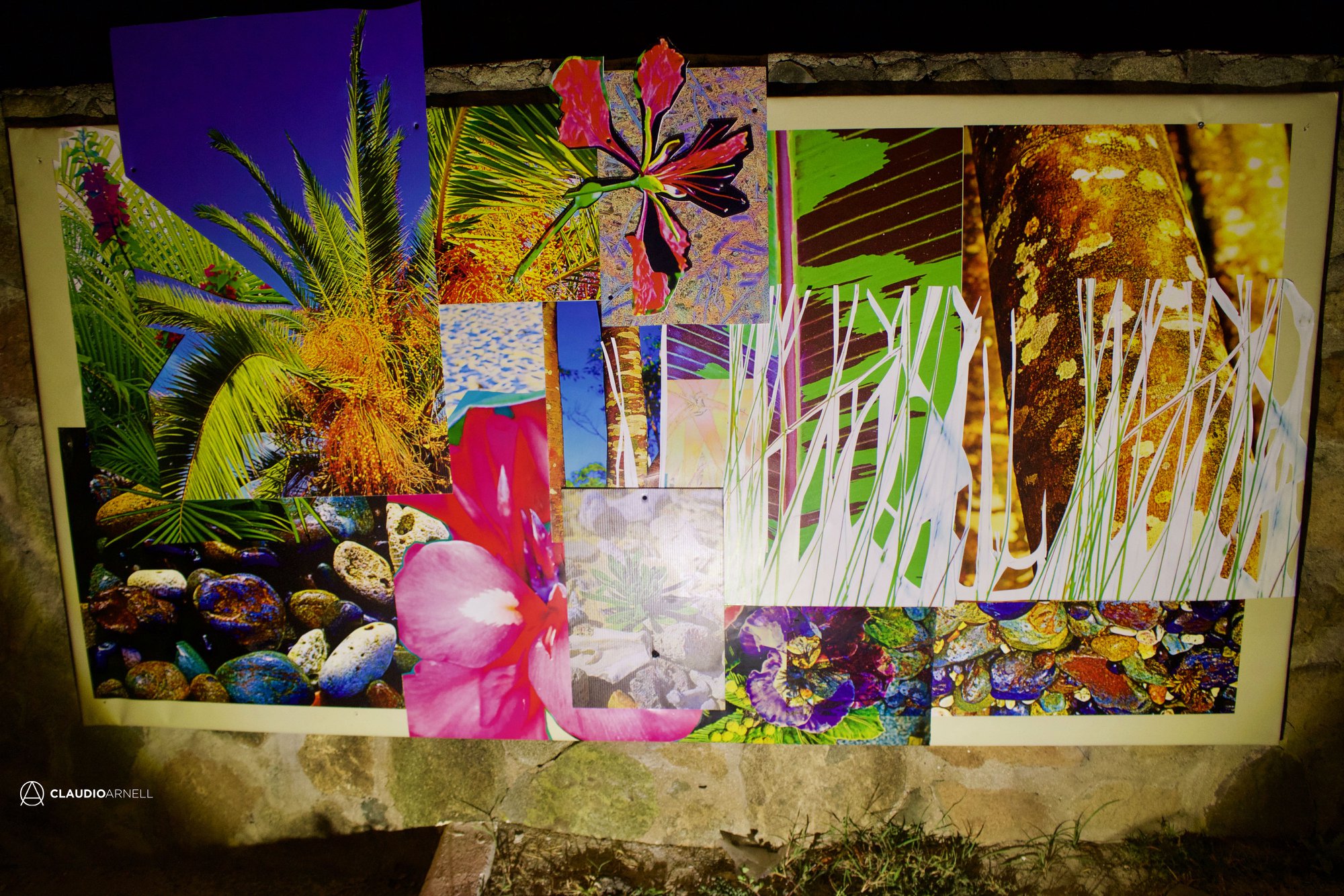 Claudio Arnell, Digital Flowerwall at the cemetary, 2019