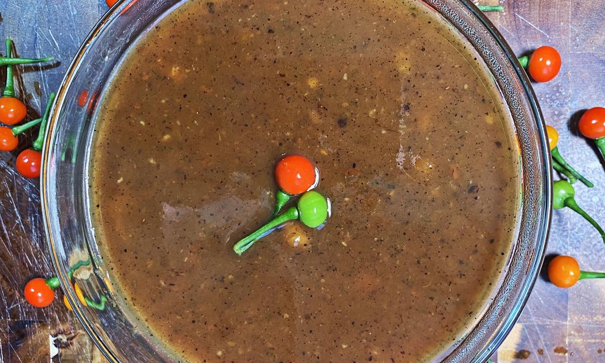 Tamarind Sauce in a glass bowl