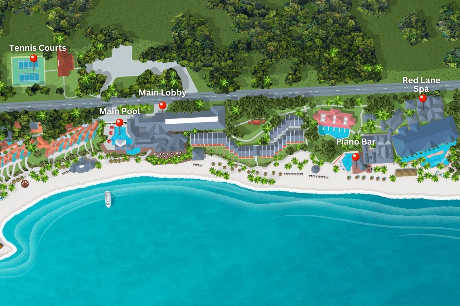 Sandals Negril Map How Far Are Resorts From The Airport Resort.