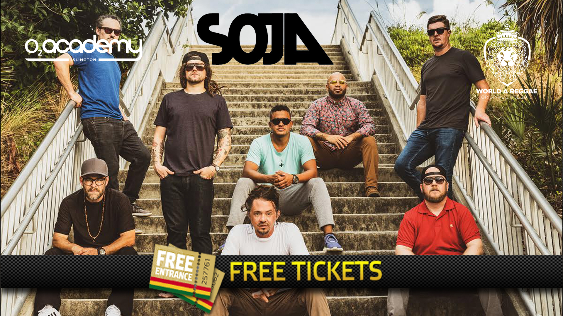 2x 2 Free Tickets to SOJA at the O2 Academy