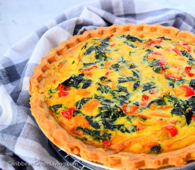 Spinach and Sweet Peppers Pie