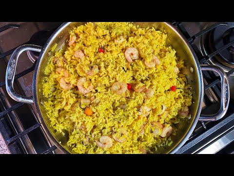 Delicious Garlic Shrimp Rice Recipe #TastyTuesdays | CaribbeanPot.com