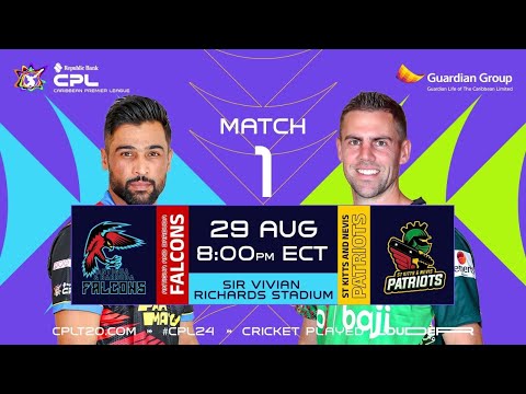 LIVE | Antigua & Barbuda Falcons vs St Kitts & Nevis Patriots | CPL 2024