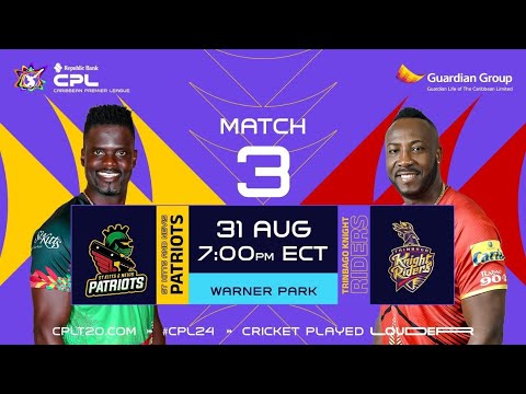 LIVE | St Kitts & Nevis Patriots vs Trinbago Knight Riders | CPL 2024