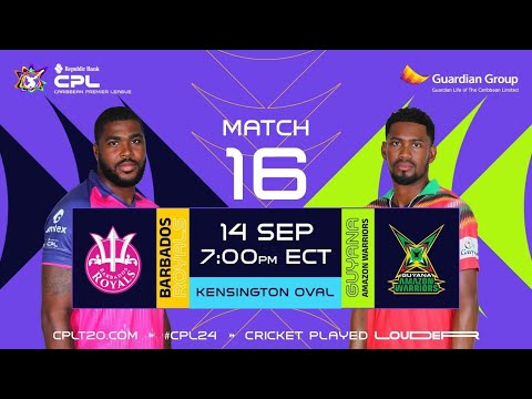 LIVE | Barbados Royals vs Guyana Amazon Warriors | CPL 2024