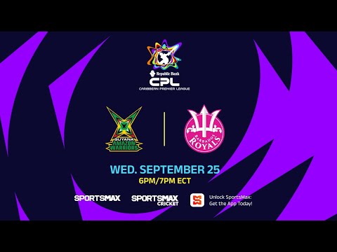 Watch the CPL T20 match LIVE | Wed, Sept. 25 | on  SportsMax, SportsMax Cricket and SportsMax App