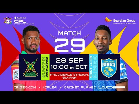 LIVE | Guyana Amazon Warriors vs St Lucia Kings | CPL 2024