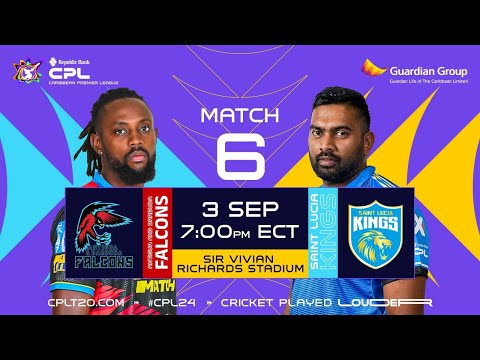 LIVE | Antigua & Barbuda Falcons vs St Lucia Kings | CPL 2024