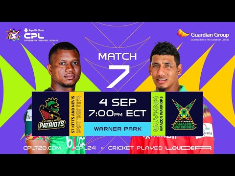 LIVE |  St Kitts & Nevis Patriots vs Guyana Amazon Warriors | CPL 2024