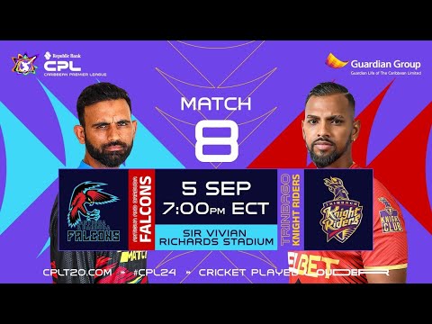 LIVE | Antigua & Barbuda Falcons vs Trinbago Knight Riders | CPL 2024