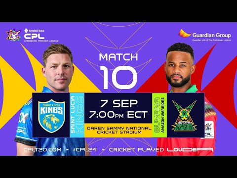 LIVE | St Lucia Kings vs Guyana Amazon Warriors | CPL 2024