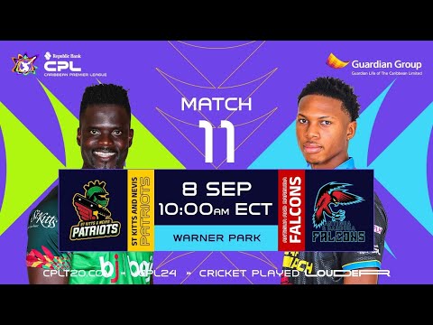 LIVE | St Kitts & Nevis Patriots vs Antigua & Barbuda Falcons | CPL 2024