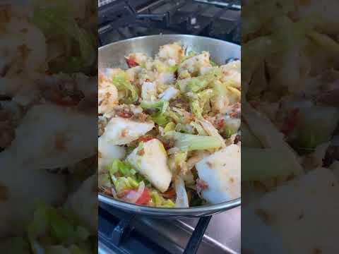 Smoked Herring With Yam And Cabbage | CaribbeanPot.com