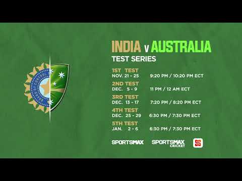 Watch India v Australia | Test Series  | SportsMax, SportsMax Cricket and on the App!