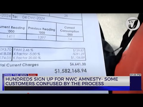 Hundreds sign up for NWC Amnesty – some Customers Confused by the Process | TVJ News
