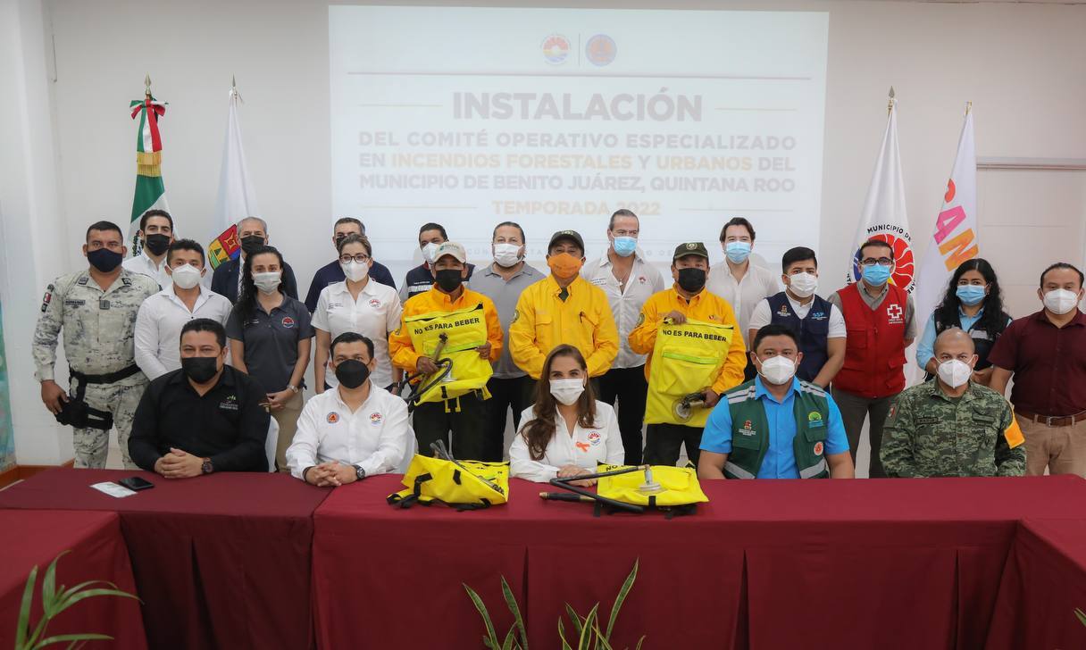 Instalan el Comité Operativo en Incendios Forestales y Urbanos de Cancún