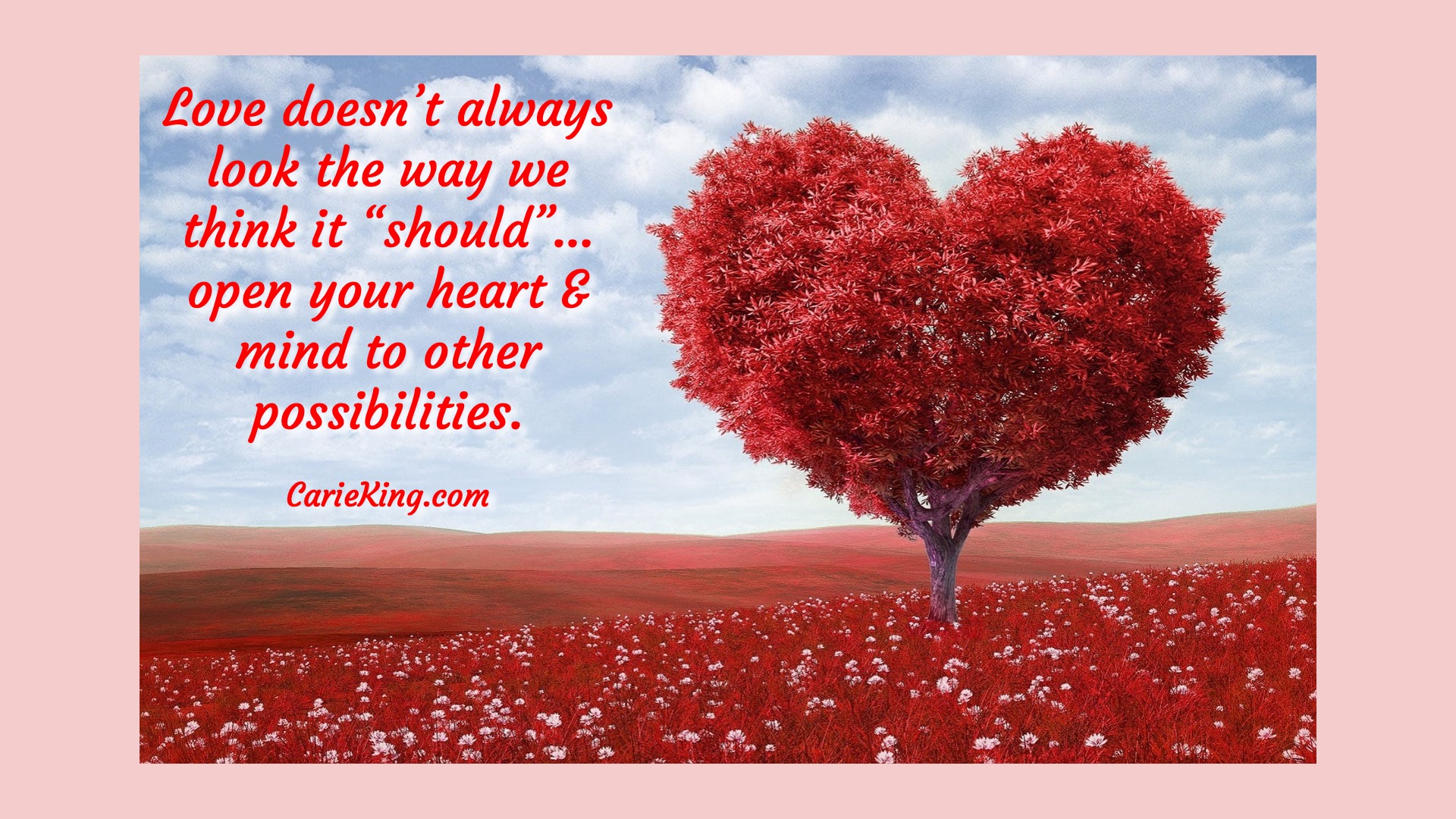 Read more about the article Open your heart & mind to other possibilities.