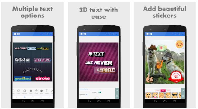 Membuat tulisan pada foto di android