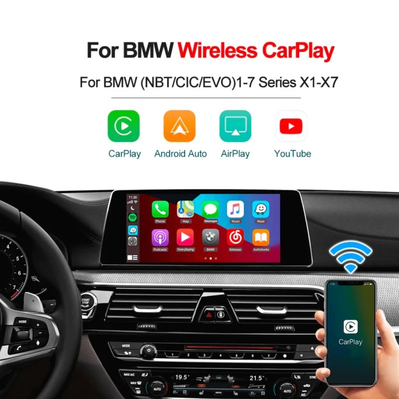 4 64g Wireless Apple Carplay Android Auto Multimedia For Bmw Wireless - Geometric Illustrations - Amazing 4K Collection