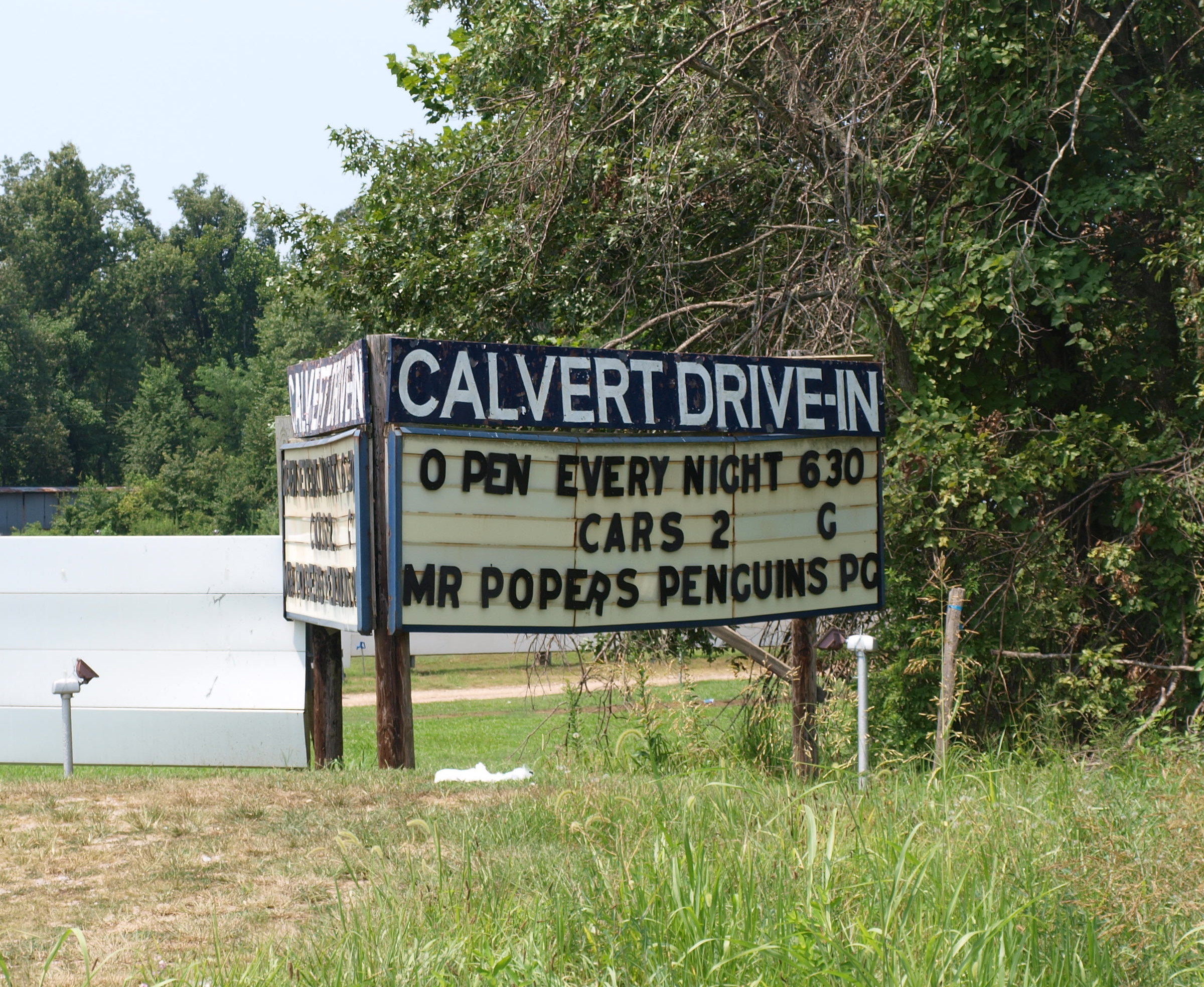 Calvert Drive-In marquee